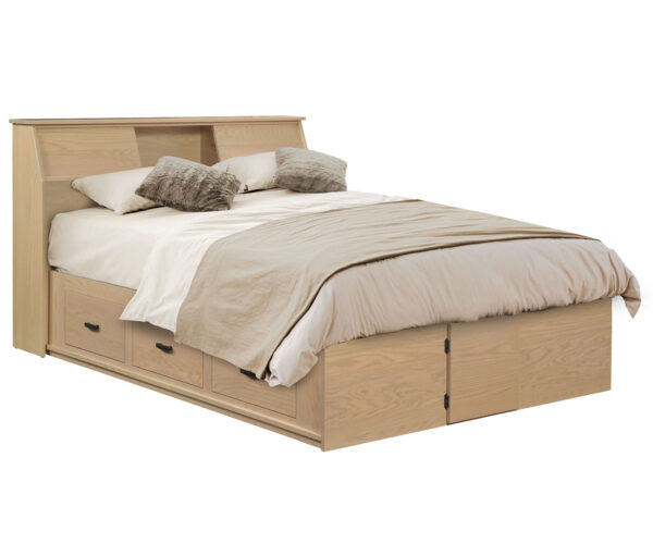 Brookfield Mission Bookcase Bed With Storage Rails