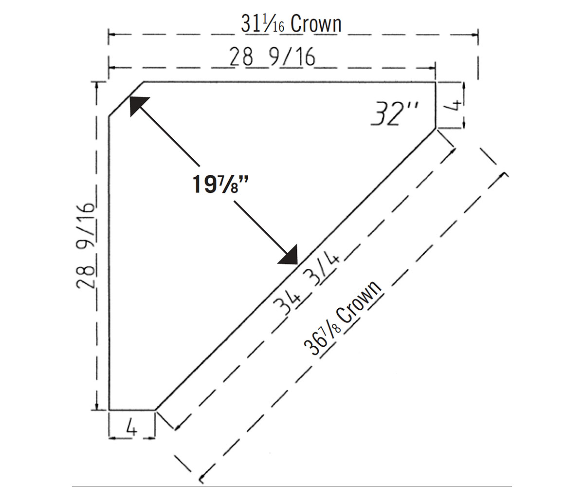 Grandwood Mission 32" Corner Hutch - Image 2