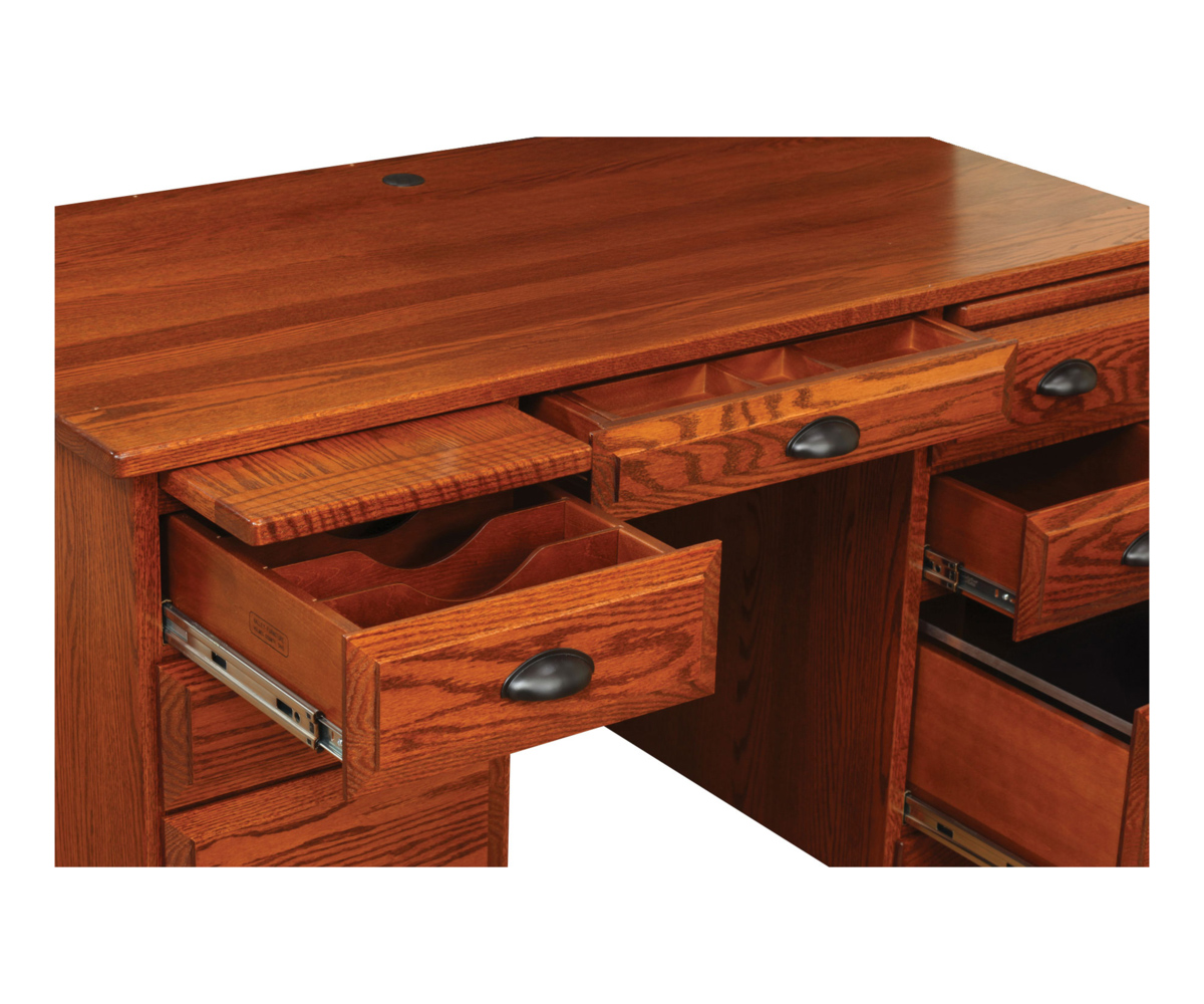 56" Traditional Desk - 30"D - Image 2
