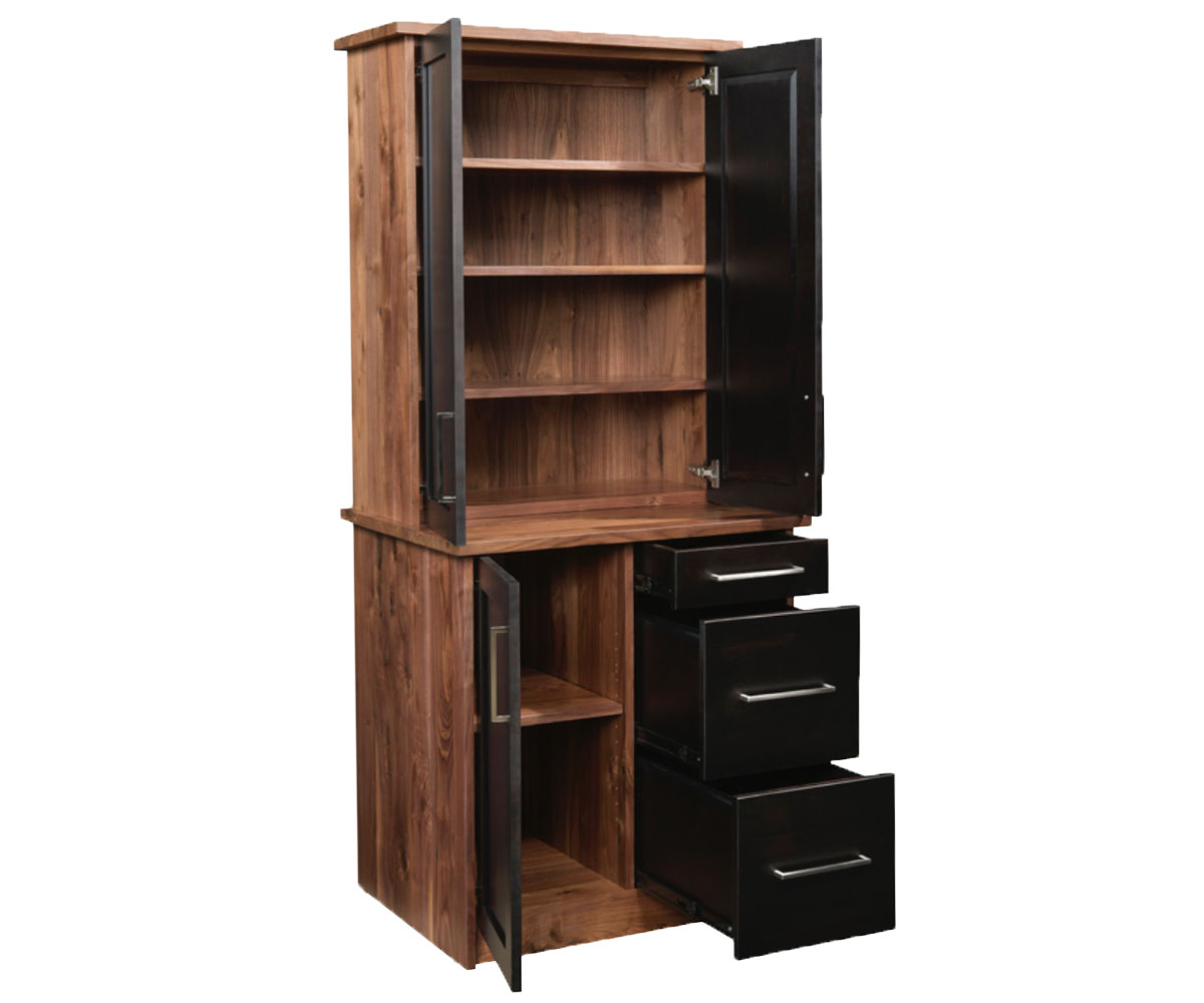 Edgewood File Cabinet with Bookcase Top - Image 2