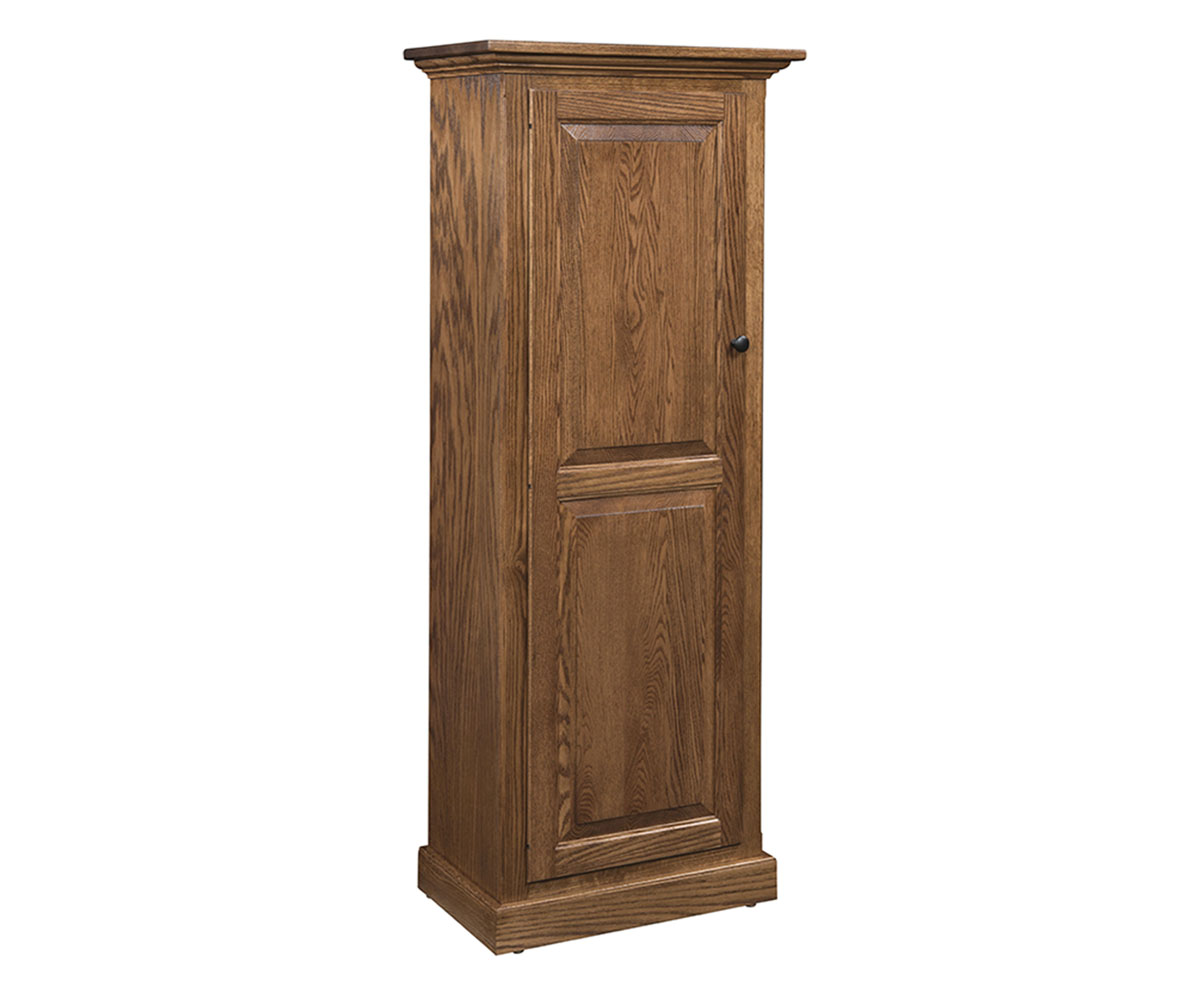 Traditional Single Door Bookcase - 60"H