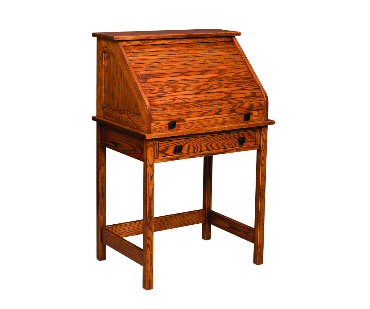 30" Post Mission Rolltop Writing Desk - Image 2