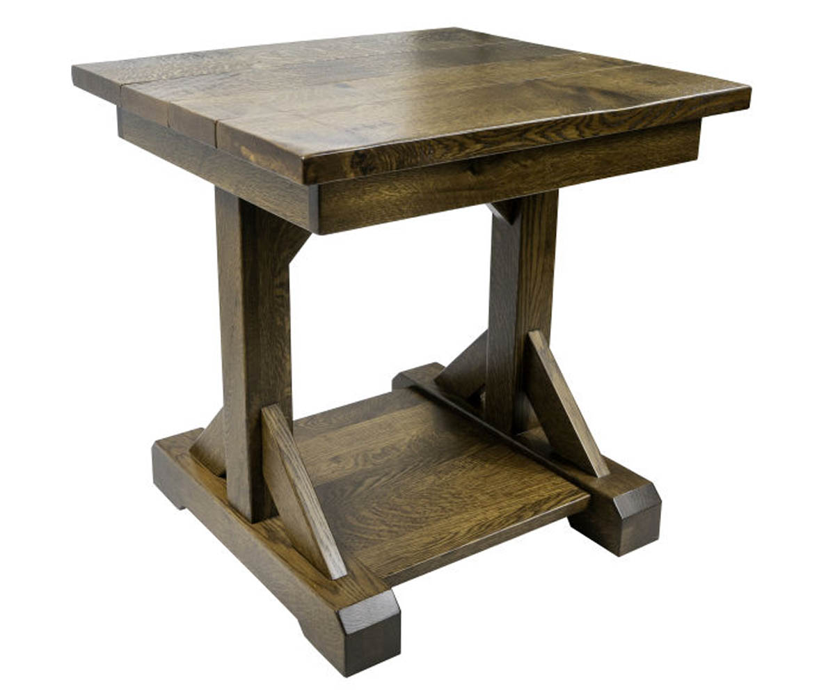 Barn Floor Plank End Table
