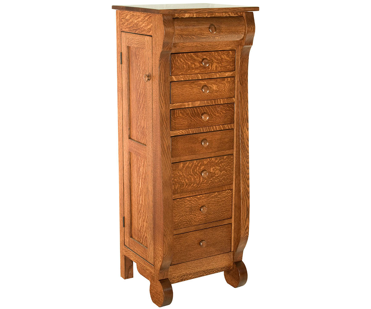 Classic Sleigh Jewelry Armoire