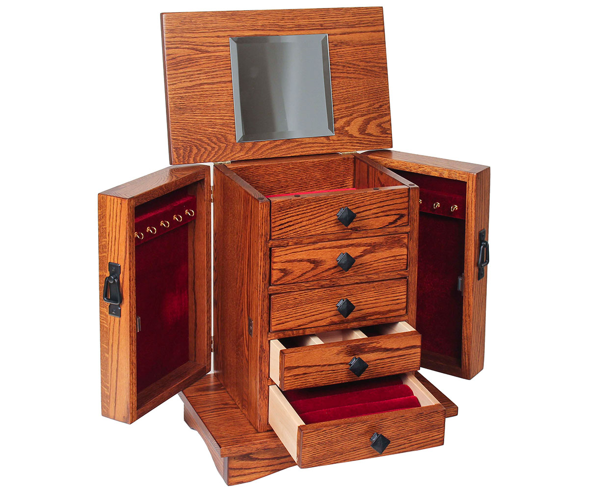 Mission Jewelry Chest - 5 Drawer - Image 2