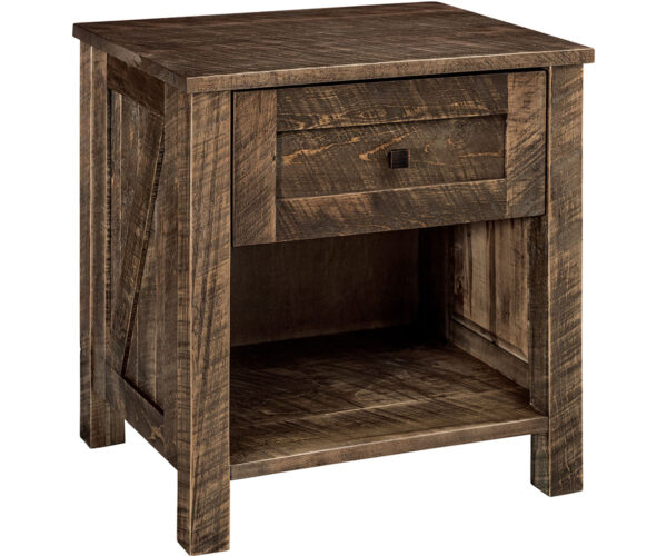 Rustic 1 Drawer Nightstand