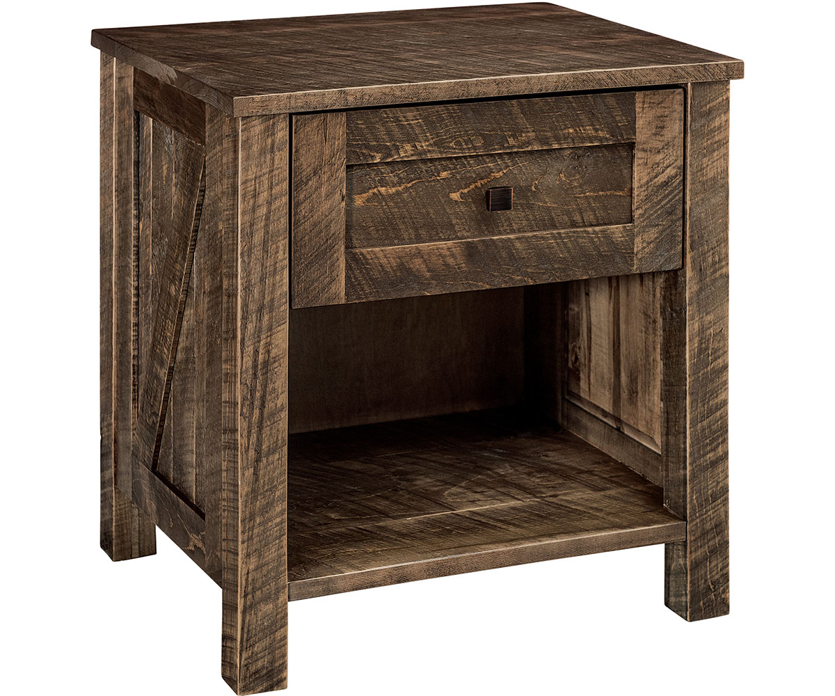 Rustic 1 Drawer Nightstand