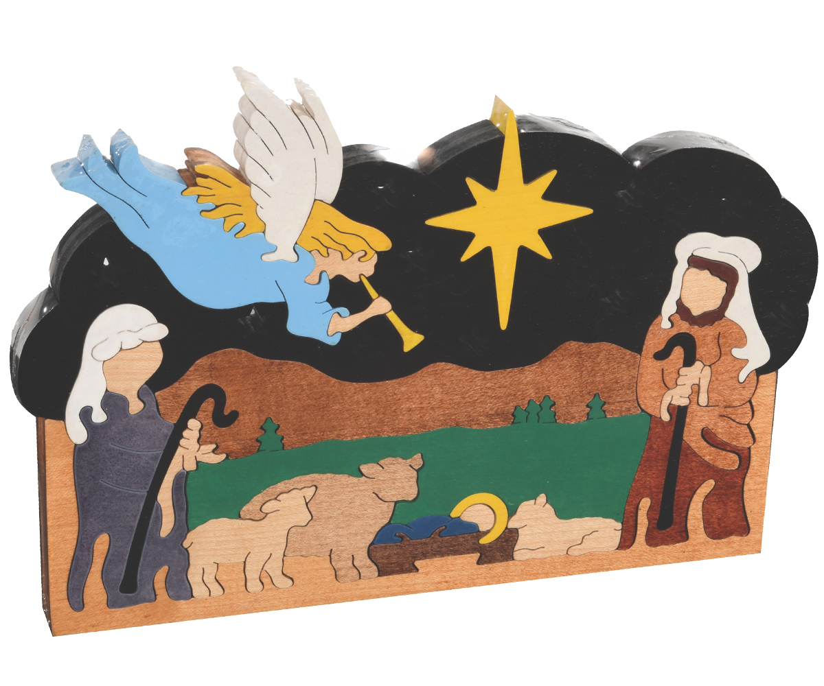 Shepherd Nativity Scroll Saw Puzzle