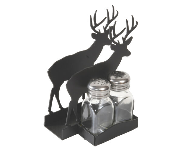 Deer Metal Napkin Holder With Salt & Pepper Shakers