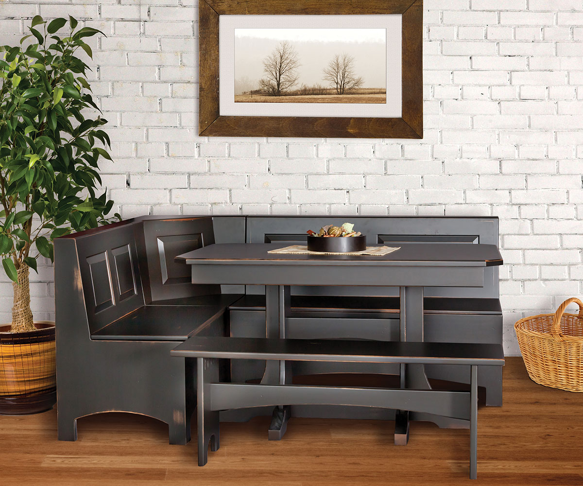 Kitchen Nook Trestle Bench - Image 2