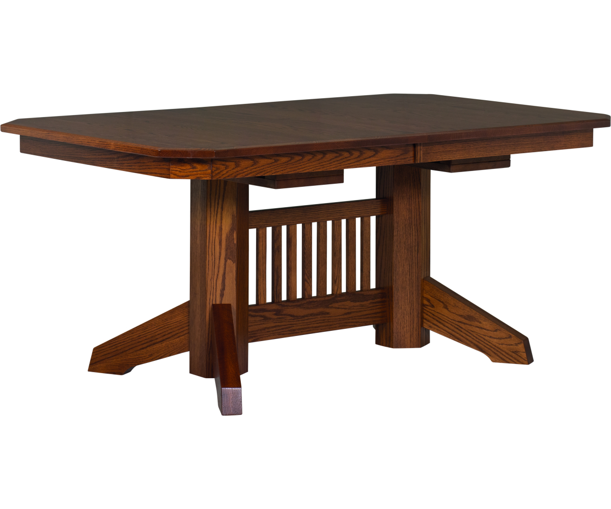 Franklin Mission Double Pedestal Table