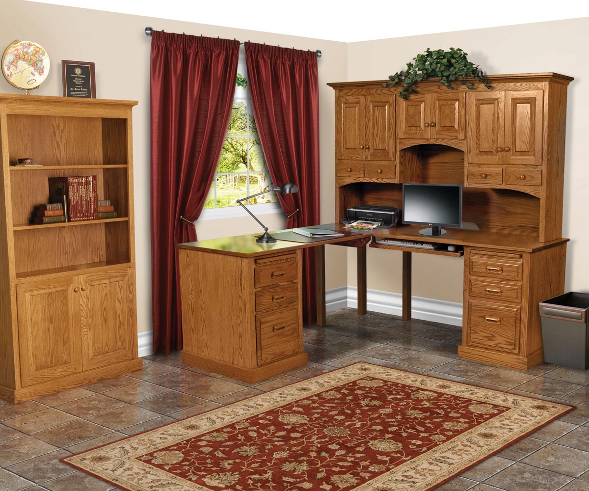 Traditional Regular Desk & Hutch - Image 6