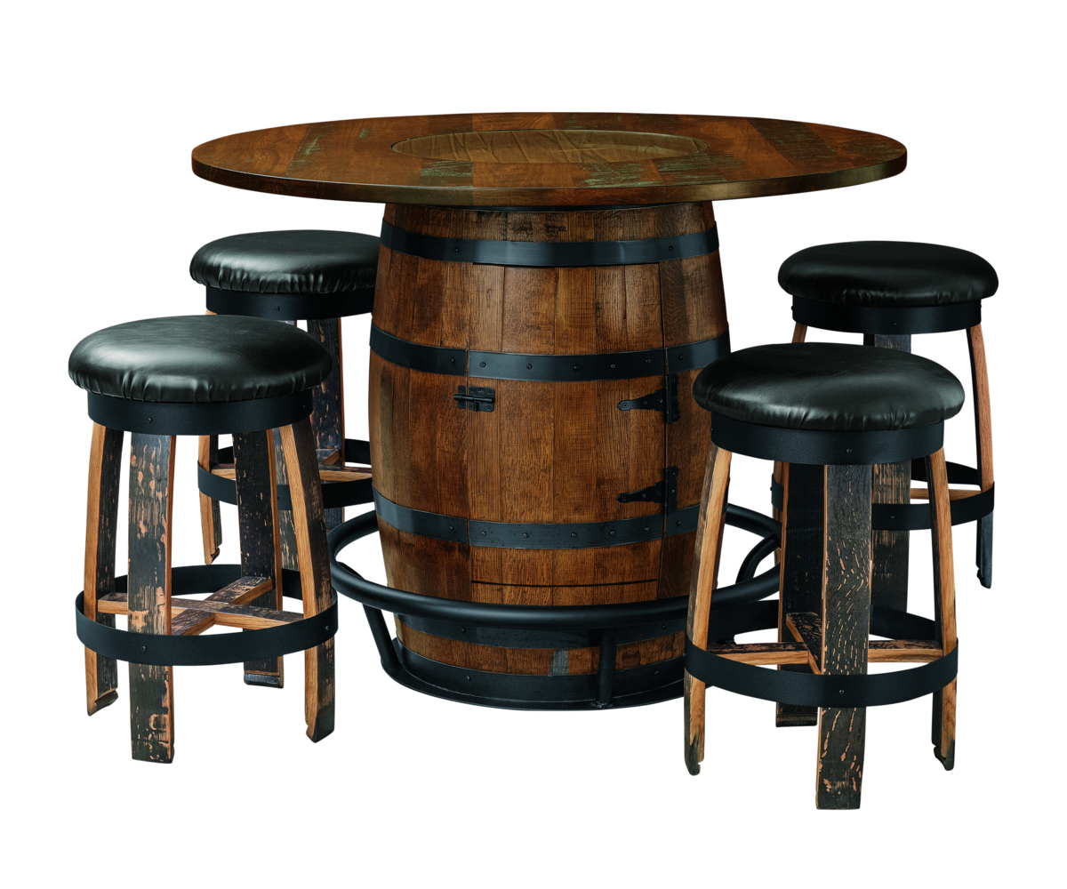 24" Swivel Barrel Bar Stool - Image 2