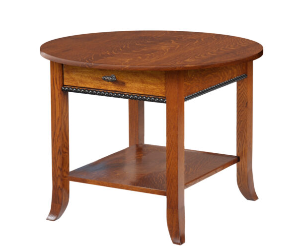 Cranberry Round End Table