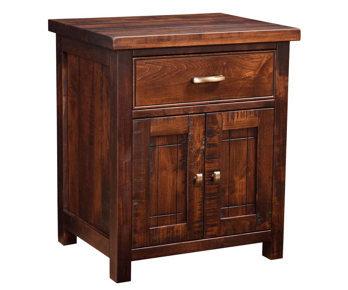 Timbermill One Drawer Two Door Nightstand