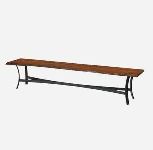 Fusion Designs Amish Bench with Iron Base