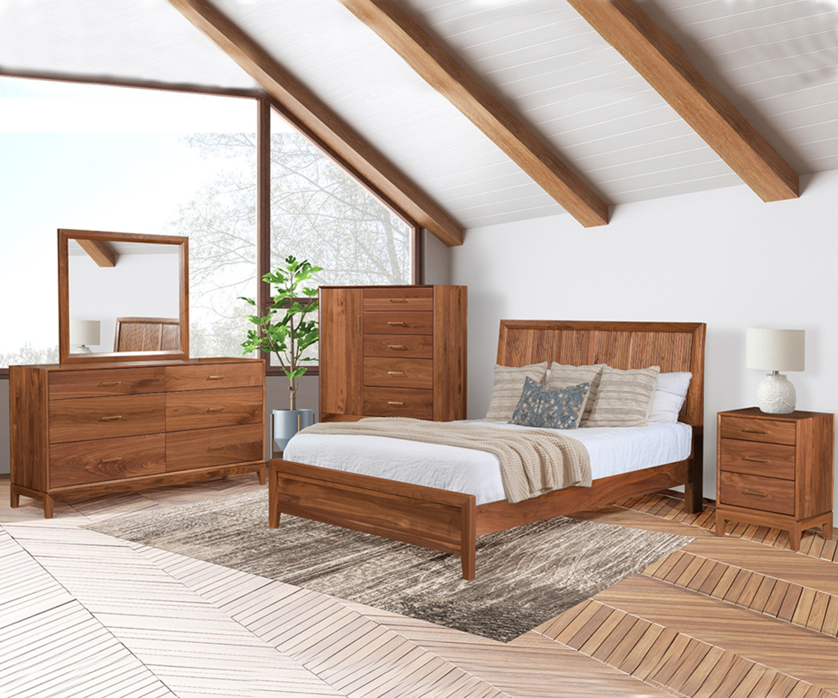 Adair Bed with Tambour Grooves - Image 4