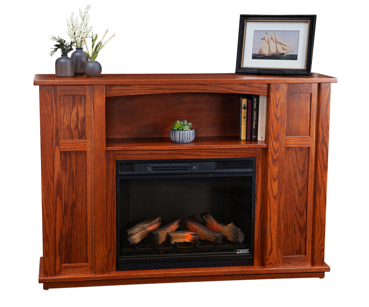 Mantle With Storage And Electric Insert