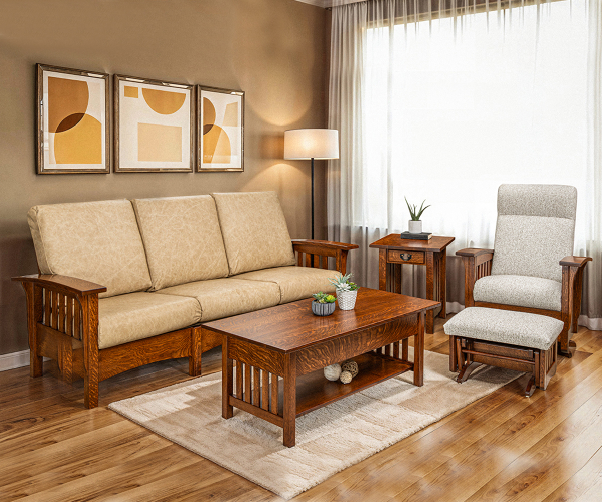 Classic Mission Recliner Sofa - Image 3