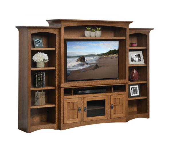 Liberty Mission Entertainment Center With Open Bookcases