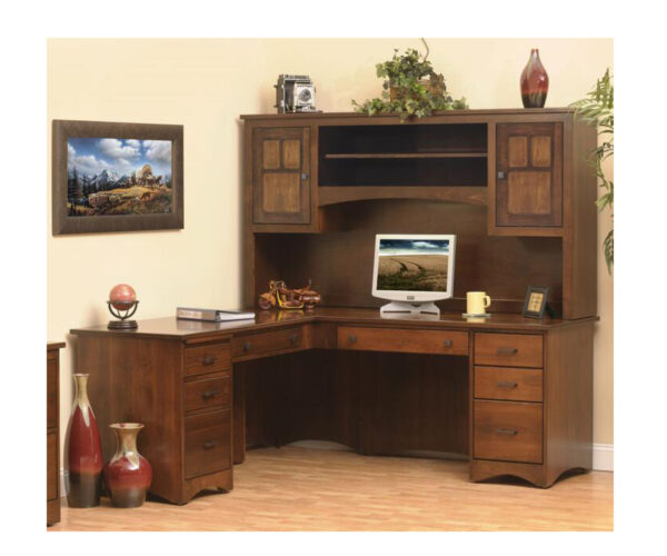 Prairie Mission L Desk With Hutch
