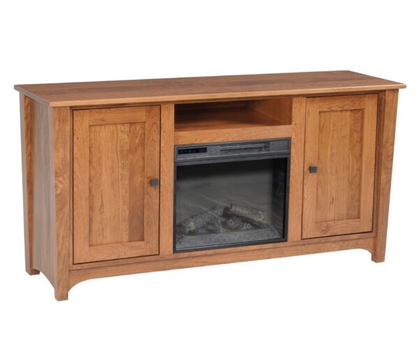 Woodland Shaker TV Stand With Firebox