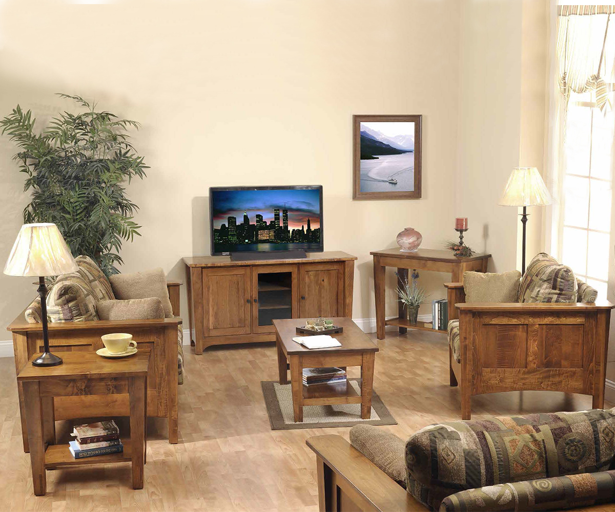 Woodland Shaker TV Stand With Firebox - Image 2